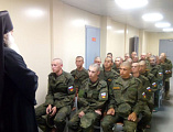 150-ю мотострелковую дивизию Войсквовой части 15272 в/г Октябрьского района с духовной беседой на тему "Пост и его Духовная составляющая" посетил иеромонах Николай (Наметышев)