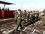 С годовщиной создания Войск национальной гвардии Российской Федерации иерей Георгий Болоцков поздравил 11 учебный полк войсковой части № 3722 МВД г. Шахты