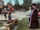 На Свято-Андреевский храм водрузили два новых накупольных Креста