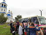 В Донском храме г. Новошахтинска встретили детей из Северодонецка