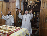 В навечерие Богоявления – Крещенский сочельник епископ Симон совершил богослужение в Никольском храме города Новошахтинска
