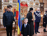 Иеромонах Арсений (Алимов) поздравил первоклассников казачьей школы с вступлением в казачата