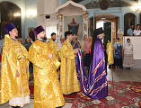 Совершая архипастырский визит в Верхнедонское благочиние, Преосвященнейший епископ Симон посетил приход Архистратига Михаила станицы Вёшенской
