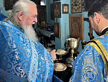 Престольный праздник в храме Владимирской Иконы Божией Матери в ст. Мигулинской