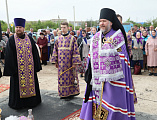 Преосвященнейший епископ Симон совершил чин на основание церкви и водружение креста в поселке Тарасовский