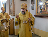 Накануне дня памяти святителя Николая Чудотворца епископ Симон совершил всенощное бдение в Никольском храме поселка Аюта