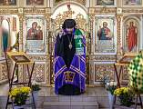 В престольный день Преосвященнейший епископ Симон совершил Божественную литургию в храме Святой Троицы хутора Ягодинка