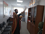 Иерей Сергий Липень вместе с личным составом 163 танкового полка совершил молебен с водосвятием