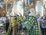 В День Святой Троицы, Пятидесятницы Преосвященнейший епископ Симон совершил Божественную литургию в Покровском кафедральном соборе г. Шахты