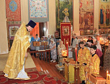 Престольный праздник храма равноапостольного князя Владимира г. Шахты отметили соборным богослужением