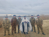 Священник Анатолий Минаев совершил Великое освящение вод реки Подпольной хутора Ёлкин