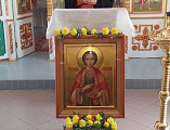 В день памяти великомученика и целителя Пантелеимона иерей Андрей Ковалев совершил Божественную литургию в храме в лечебном исправительном учреждении 20 г. Шахты