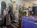 В престольный праздник Преосвященнейший епископ Симон совершил Литургию в храме блаженной Матроны Московской города Донецка