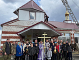 Совершен чин освящения креста для храма в хуторе Грачев        