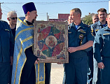 Молебен в честь иконы Божией Матери «Неопалимая Купина» в станице Вёшенской