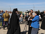 Епископ Симон принял участие в весеннем Дне древонасаждения в городе Миллерово