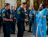 Спасатели и пожарные приняли участие в молебне в честь иконы Божией Матери «Неопалимая Купина»