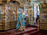 В праздник Благовещения Пресвятой Богородицы Преосвященнейший епископ Симон совершил Литургию в храме Вознесения Господня города Шахты