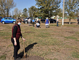 В день древонасаждения в хут. Красный Багаевского района при инициативе иерея Андрея Павленкова был заложен Покровский парк