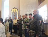 В связи с 100-летним юбилеем образования пограничной охраны в Покровском кафедральном соборе совершили молебен с участием военнослужащих