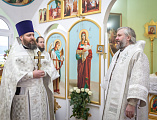 В день празднования Обрезания Господня епископ Симон совершил Божественную литургию святителя Василия Великого в храме праведного Иоанна Кронштадтского города Шахты