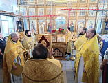 Соборное богослужение в Донском храме Новошахтинска с участием духовенства и казачества