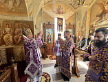 Божественная литургия в храме святых мучениц Веры, Надежды, Любови и матери их Софии в станице Багаевской