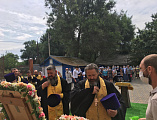 По реке Дон водный крестный ход дошел до станицы Багаевской и достиг конечной точки в ст. Манычской