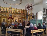 Занятия библейской группы в храме Успения  Пресвятой Богородицы села Алексеевка 