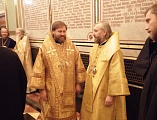 В одиннадцатую годовщину интронизации Святейшего Патриарха Кирилла Преосвященнейший епископ Симон сослужил Предстоятелю Русской Церкви в Храме Христа Спасителя