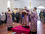 В субботу второй седмицы Великого поста Преосвященнейший епископ Симон совершил Божественную литургию в храме великомученика Пантелеимона поселка Майский