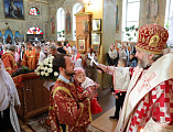 В день памяти святителя Николая Чудотворца епископ Симон совершил Литургию в Никольском храме хутора Гуково