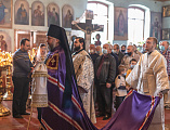В праздник Вознесения Господня Преосвященнейший епископ Симон совершил Божественную литургию в Вознесенском храме г. Шахты