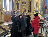 Преосвященнейший епископ Симон совершил Литургию Преждеосвященных Даров в храме Покрова Божией Матери города Каменск-Шахтинский