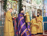 В праздник Собора новомучеников и исповедников Церкви Русской, епископ Симон совершил Литургию в храме Архистратига Михаила поселка Каменоломни