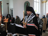 В четверг первой седмицы Великого поста Преосвященнейший епископ Симон совершил чтение покаянного канона преподобного Андрея Критского в храме Покрова Пресвятой Богородицы г. Красный Сулин