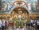 В День Святой Троицы, Пятидесятницы Преосвященнейший епископ Симон совершил Божественную литургию в Покровском кафедральном соборе г. Шахты