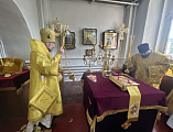 С архипастырским визитом Преосвященнейший епископ Симон посетил приход великомученицы Параскевы станицы Манычской