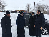 Преосвященнейший епископ Симон с рабочим визитом посетил храм в честь святого апостола Иоанна Богослова хутора Красный