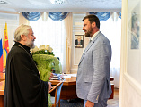 Преосвященнейший епископ Симон поздравил председателя городской Думы Максима Александровича Голодова с днём рождения