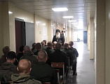 Иеромонах Николай (Наметышев) провел встречу с личным составом 15272 войсковой части Октябрьского района