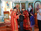 В Неделю апостола Фомы епископ Симон совершил Божественную литургию в храме Георгиевского Архиерейского подворья хут. Киреевка