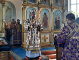В Неделю преподобной Марии Египетской Преосвященнейший епископ Симон совершил Божественную литургию в храме святителя Николая хутора Богданов