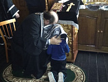 На литургию Преждеосвященных Даров в храм Владимирской иконы Божией Матери пришли воспитанники детского сада х. Можаевка