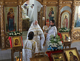 Соборным богослужением почтили обретение мощей местночтимого исповедника Христова и подвижника Донбасса иеромонаха Серафима (Калинина) в храме Донской иконы Божией Матери г. Новошахтинска