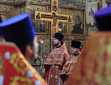 Соборным богослужением Преосвященнейший епископ Симон молитвенно отметил день тезоименитства в Покровском кафедральном соборе г. Шахты