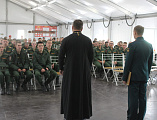 Иерей Сергий Липень с пастырским визитом посетил военнослужащих 163 танкового полка