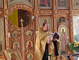Молебен и поздравления в Донском храме, совместно с членами УПП ВОС