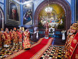 В день тезоименитства Святейшего Патриарха Кирилла Преосвященнейший епископ Симон сослужил Предстоятелю Церкви за Божественной литургией в Храме Христа Спасителя