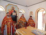 Соборное служение духовенства Шахтинской и Ростовской-на-Дону епархий состоялось в день престольного праздника в храме великомученика Георгия Победоносца Исправительной колонии № 12 г. Каменск-Шахтински